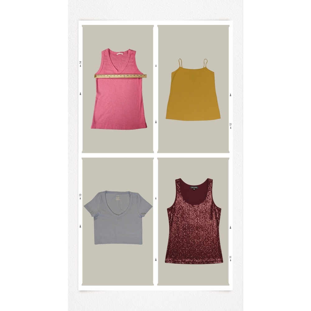 Bundle of 4 EUC Cami Crop and Tank Tops Size Medium for Solo & Layering Basics